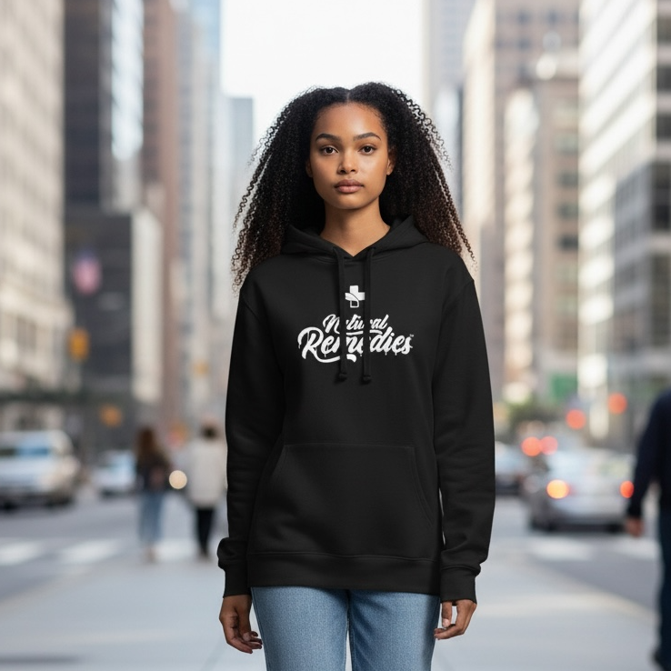 Sudadera con capucha de "Remedios Naturales" (Unisex)