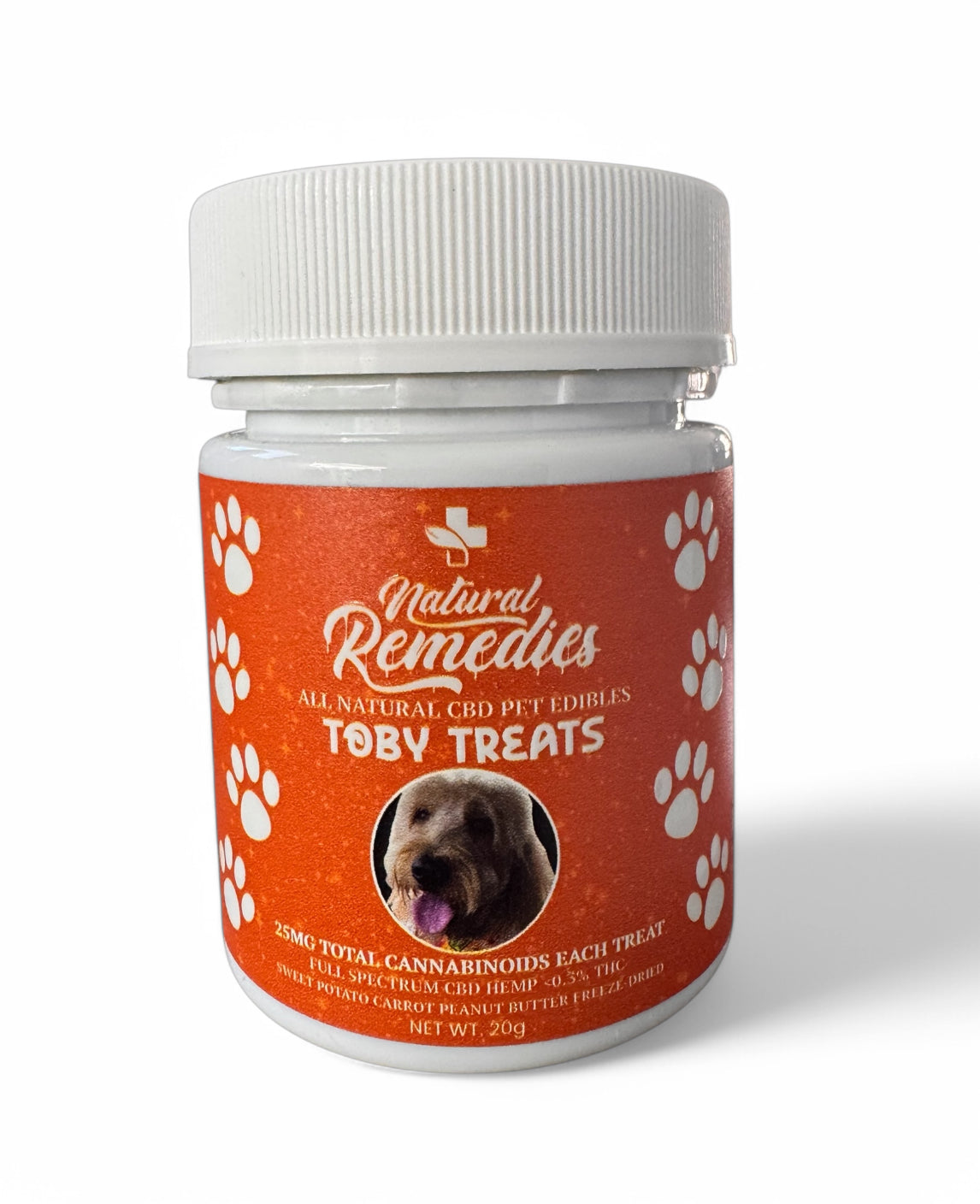 Natural Remedies “Toby Treats” Pet Edibles - 25mg Per Treat (20mg CBD + 5mg CBN) Freeze Dried Nanotechnology