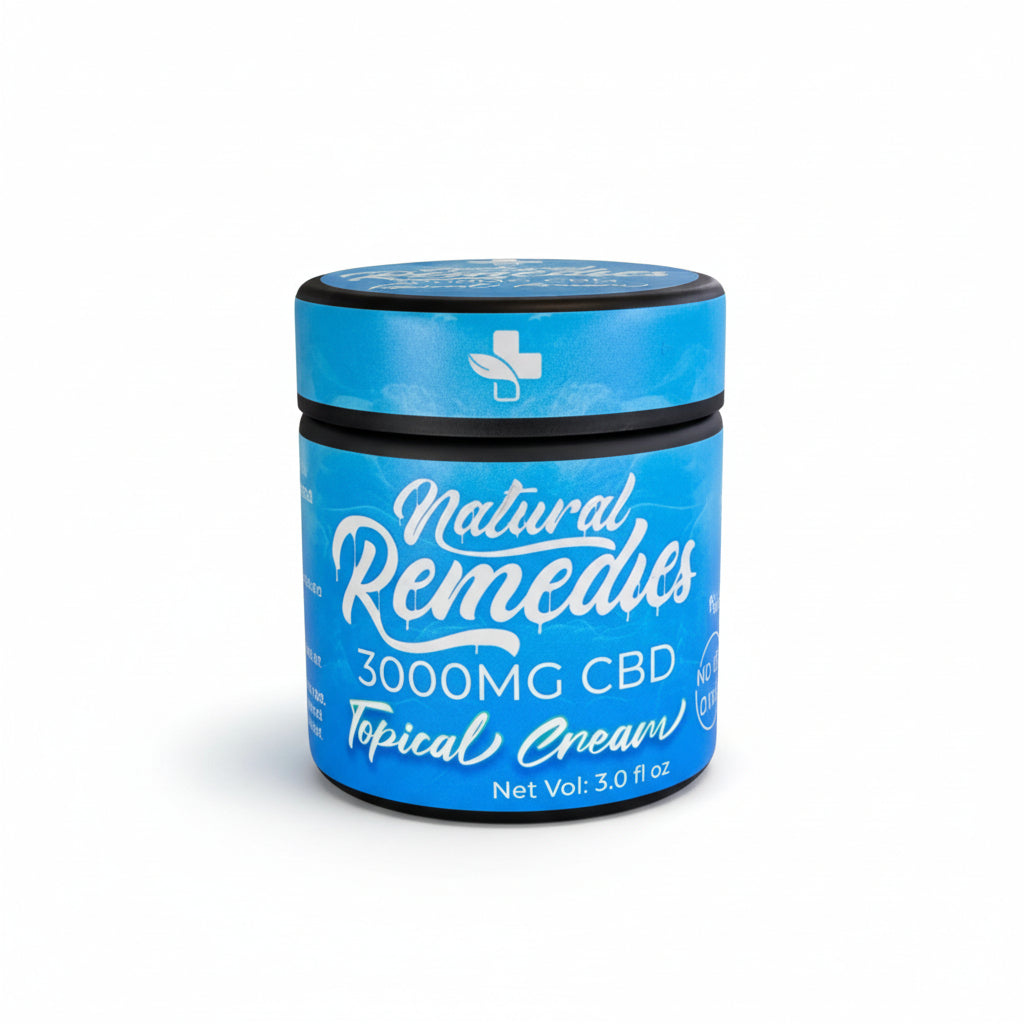 Natural Remedies 3000mg CBD Topical Cream 0.00% THC – Natural