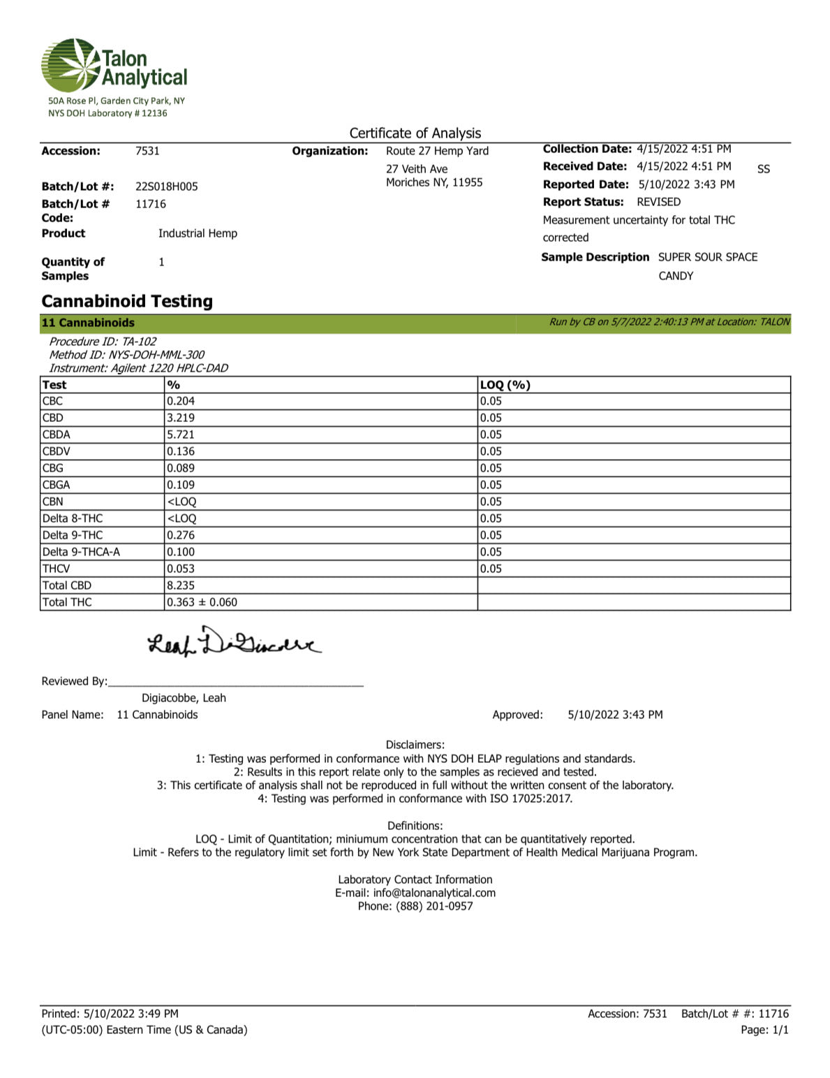 Sour Space Candy - CBD Hemp Flower (Sativa)