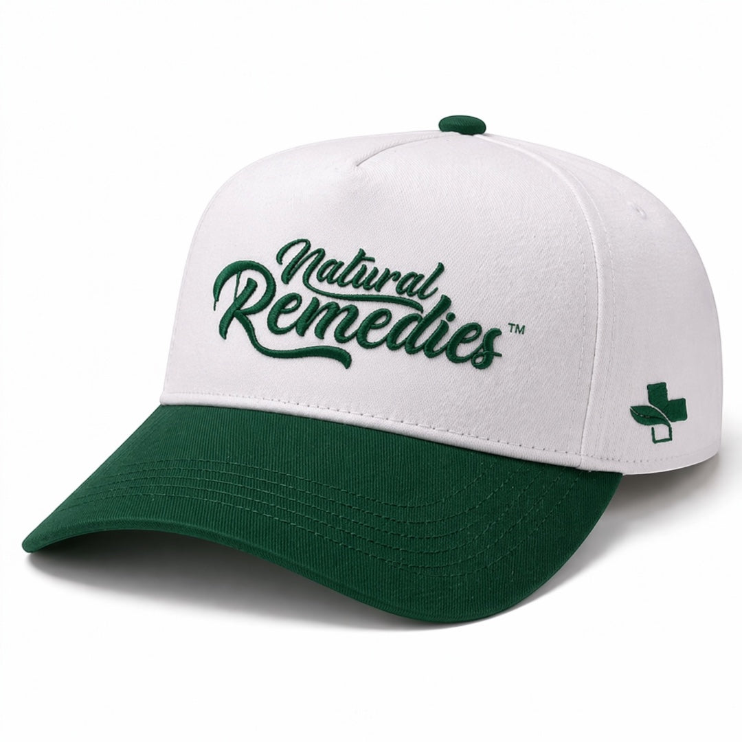 Sombreros Natural Remedies verdes/blancos cosidos (PREVENTA) Unisex