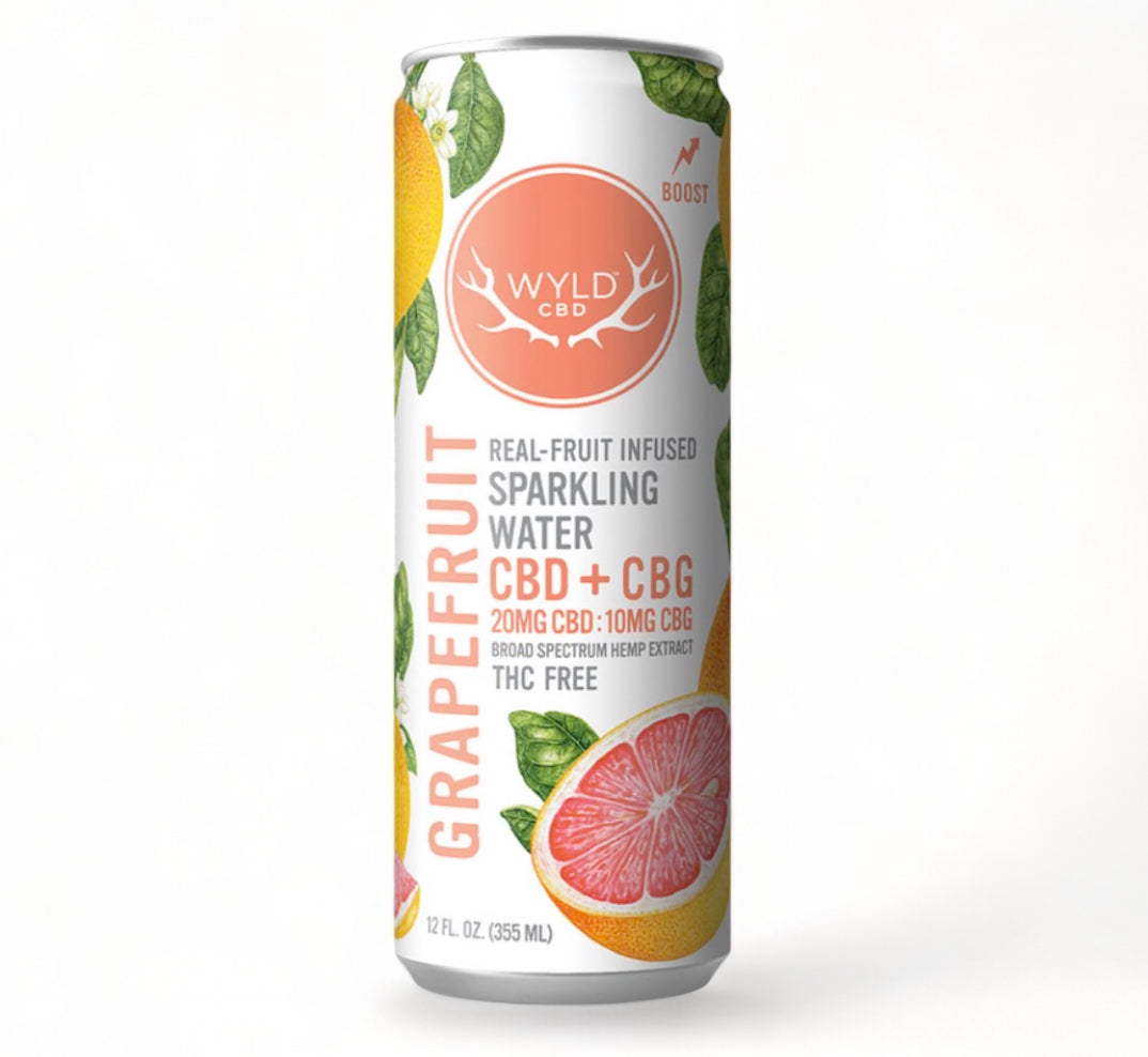 Wyld Grapefruit Sparkling Water - 20mg CBD + 10mg CBG