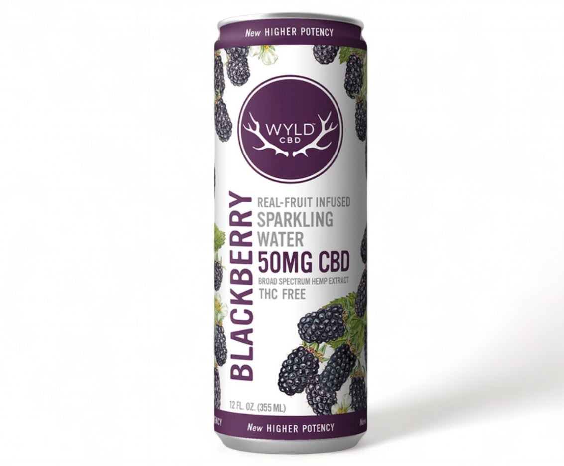 Wyld Blackberry Sparkling Water - 50mg CBD