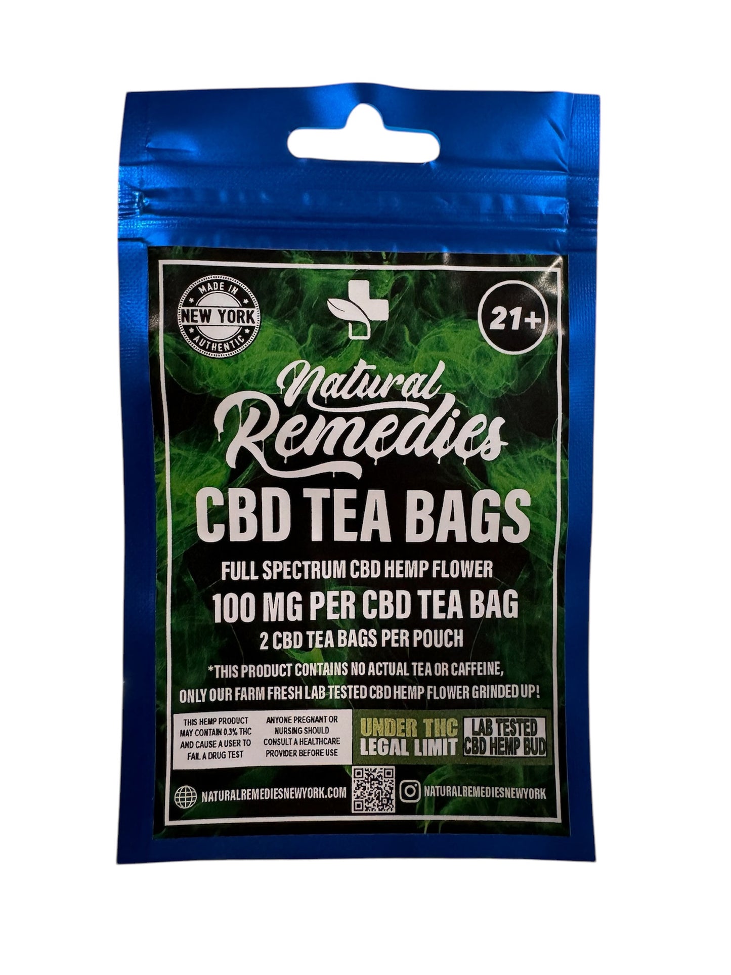 Natural Remedies CBD Tea Bag - 100mg Per Tea Bag