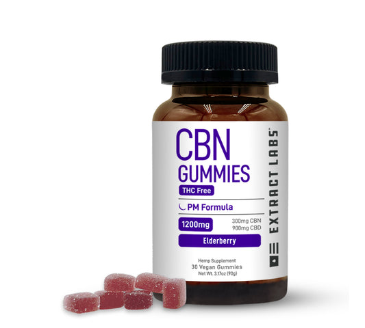 Extract Labs "Night time" CBD/CBN Gummies - 900mg CBD/ 300mg CBN - 0.00% THC (THC FREE)