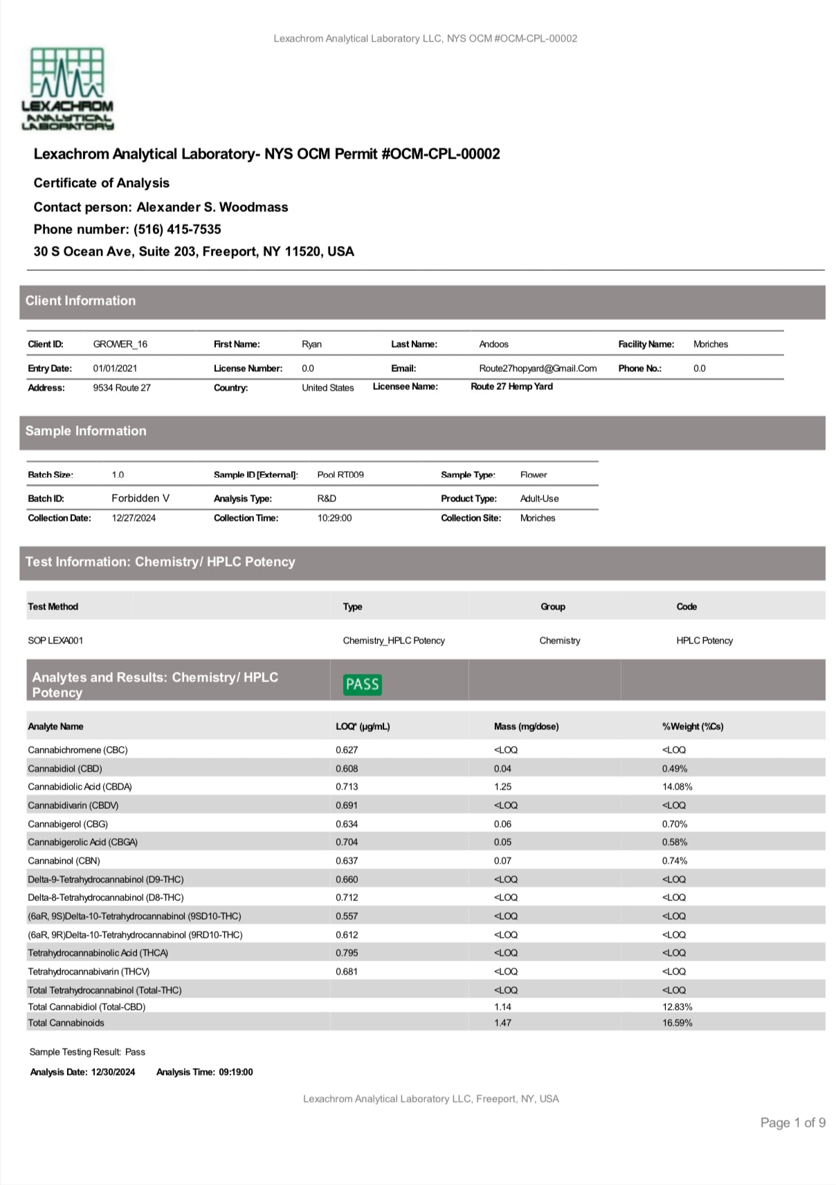 Forbidden Fruit - CBD Hemp Flower (Sativa/Hybrid)