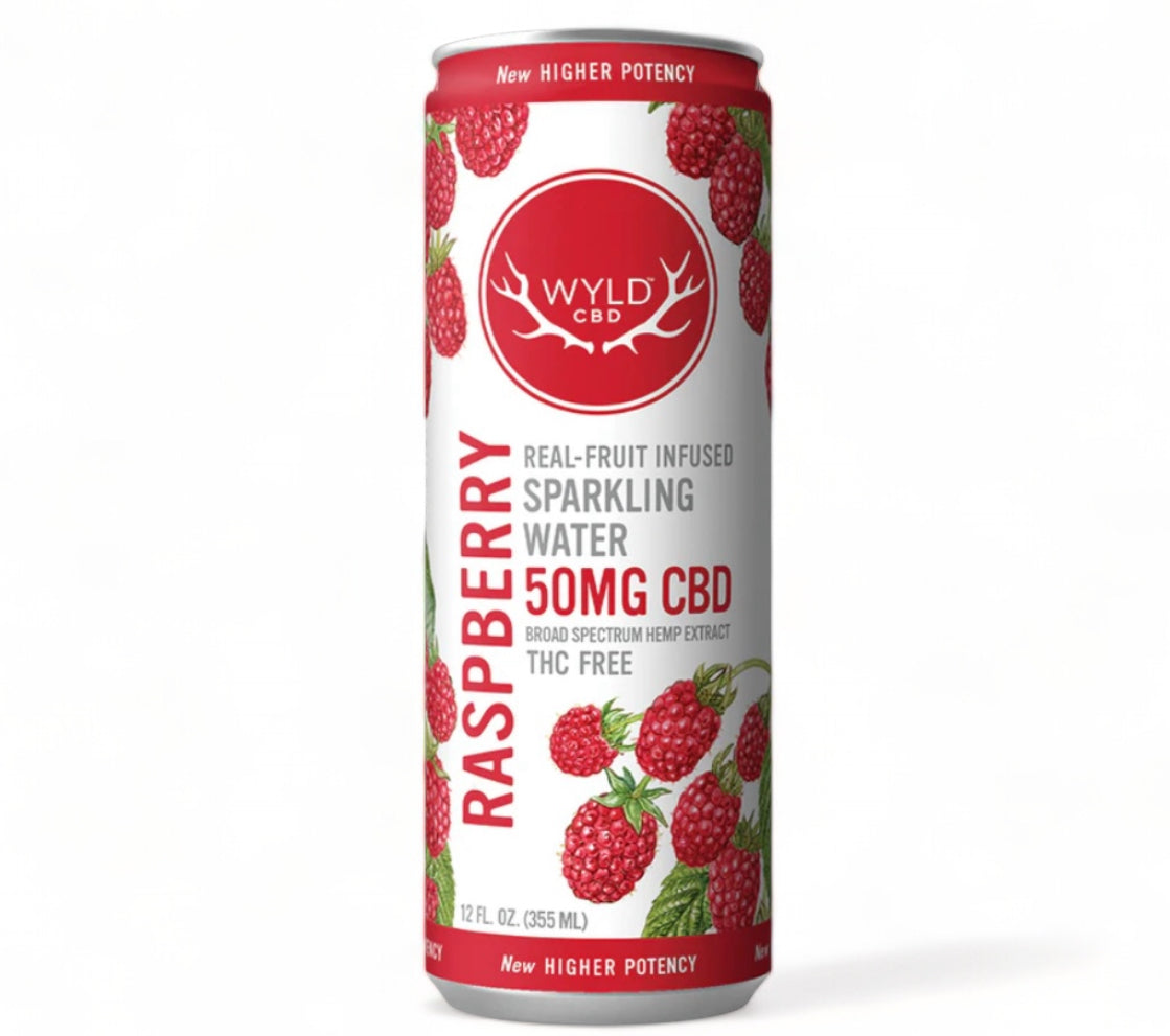 Wyld Raspberry Sparkling Water - 50mg CBD