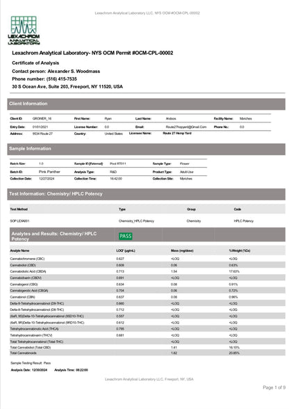 Miss B - Flor de cáñamo CBD (1g,3,5g,7g,14g,28g+)