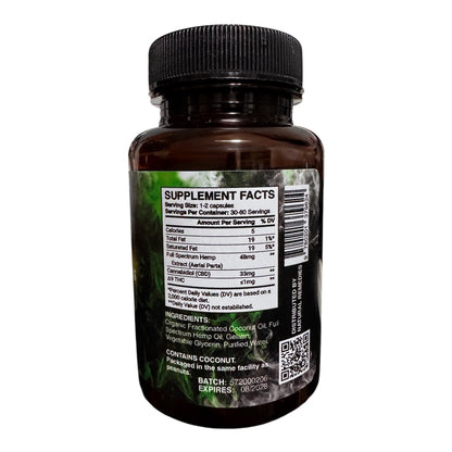 Cápsulas blandas de CBD de Natural Remedies - 60 unidades/33mg cada una - 2000mg de espectro completo <0.3% THC