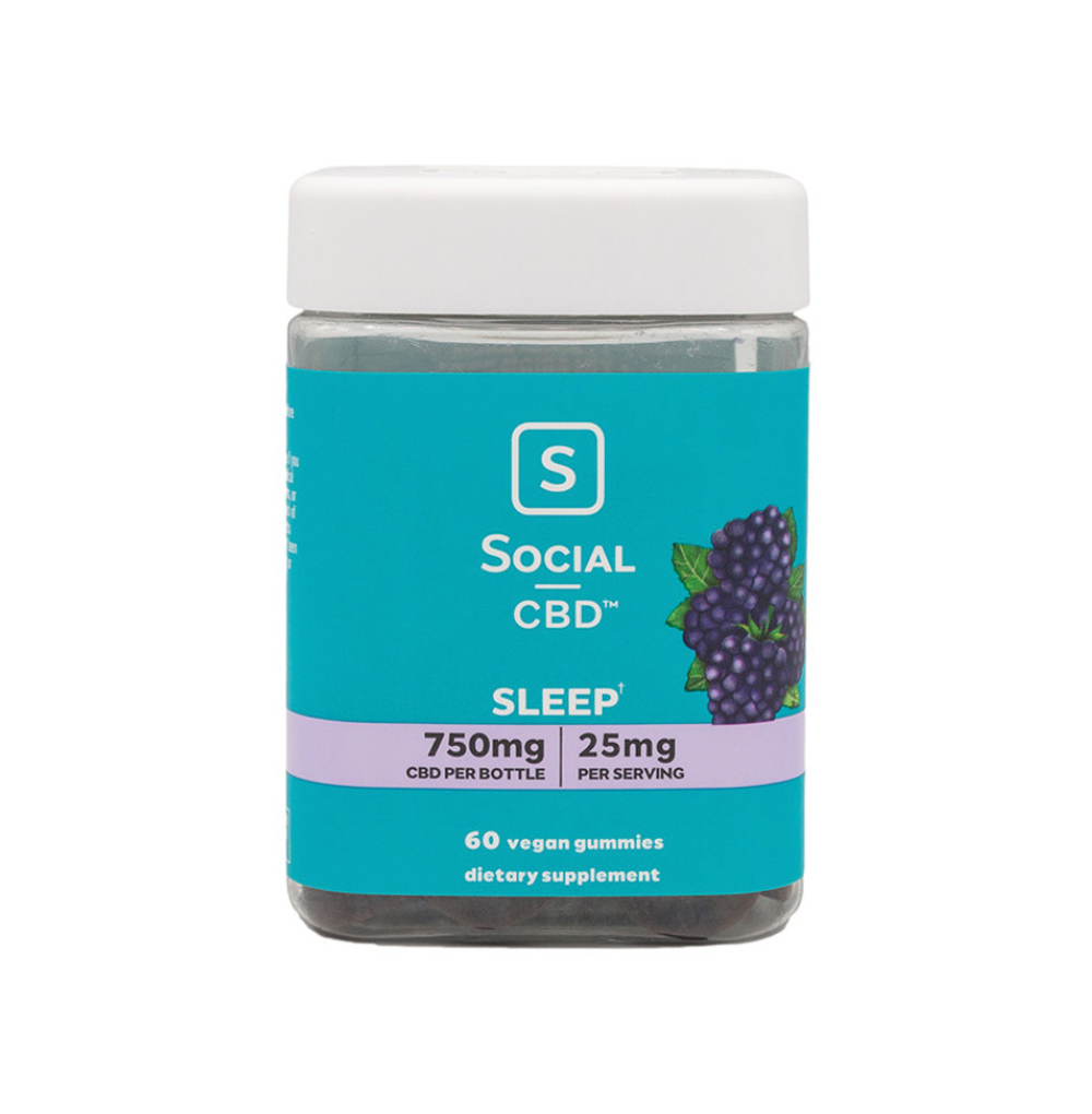 Social CBD Valerian Root/ Lemon Balm "Sleep" Gummies - 60 Count