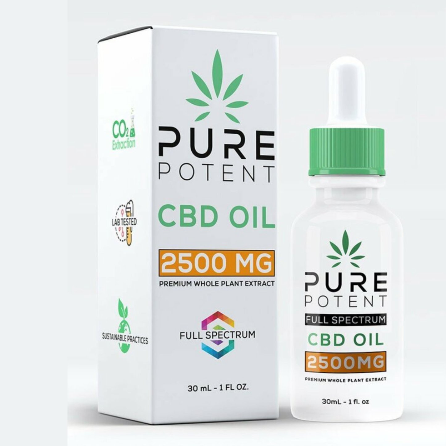 Pure Potent CBD Oil - 2500mg