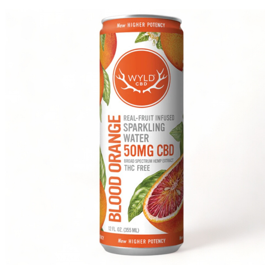 Wyld Blood Orange Sparkling Water - 50mg CBD 0.00% THC (THC FREE)