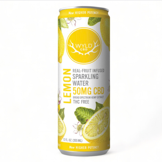 Wyld Lemon Sparkling Water - 50mg CBD 0.00% THC (THC FREE)