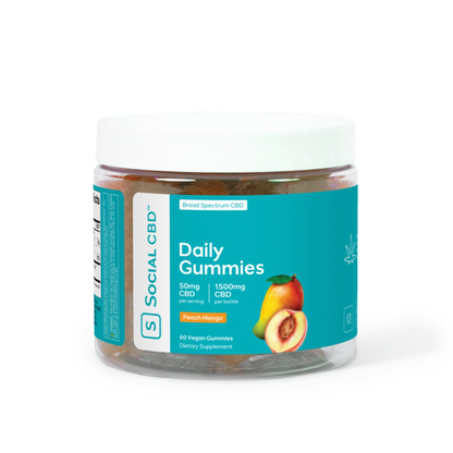 Social CBD "Chill" Gomitas Durazno Mango 25 mg cada una - 60 unidades