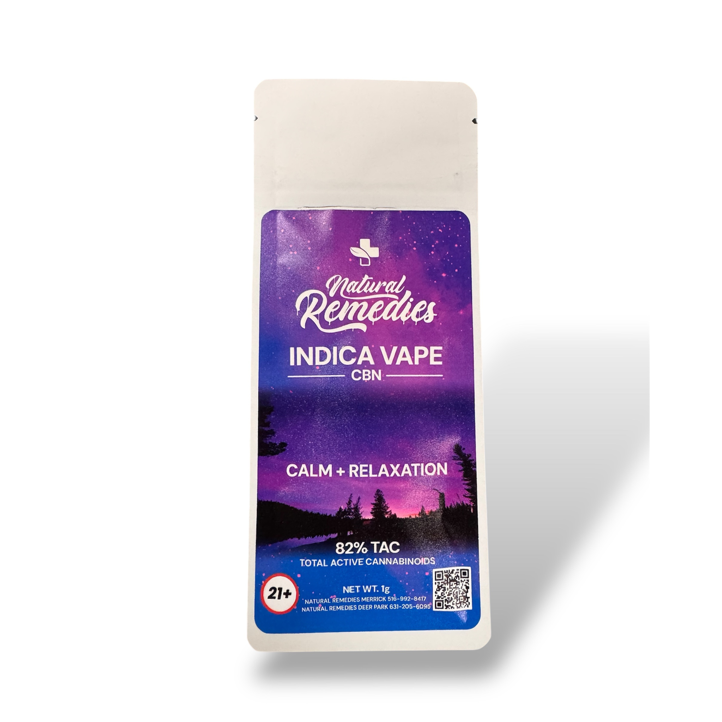 Natural Remedies Indica CBN Calming + Relaxation Disposable Vape Cartridge - 1g <0.3% THC