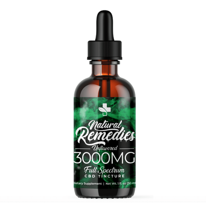 Tintura de CBD orgánica de espectro completo 3000 mg de Natural Remedies 30 ml <0.3% THC