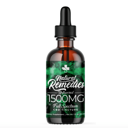 Tintura de CBD orgánica de espectro completo 1500mg de Natural Remedies 30ml <0.3% THC