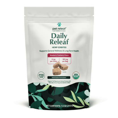 Pet Releaf CBD Edibites Immunity Boost Arándano/arándano - Raza grande