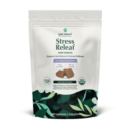 Pet Releaf CBD Edibites calmante mantequilla de maní y algarroba - Raza grande 