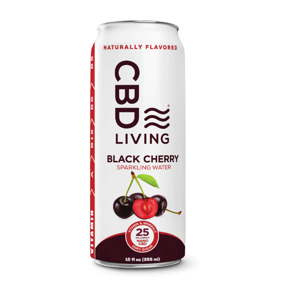 CBD Living Black Cherry Sparkling Water Drink