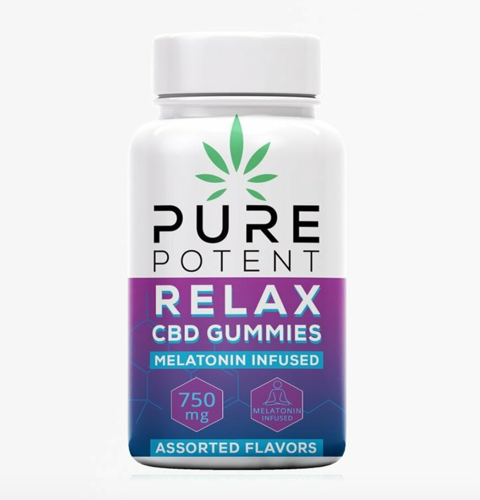 Bottle Pure Potent Relax CBD Gummies