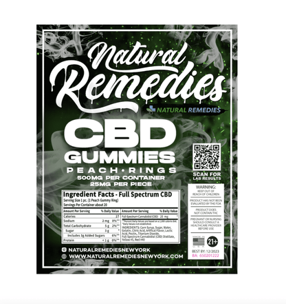 Natural Remedies Peach Ring Gummies