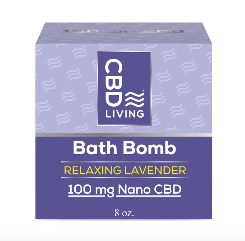 CBD Living Bath Bomb - 100mg "Lavender"