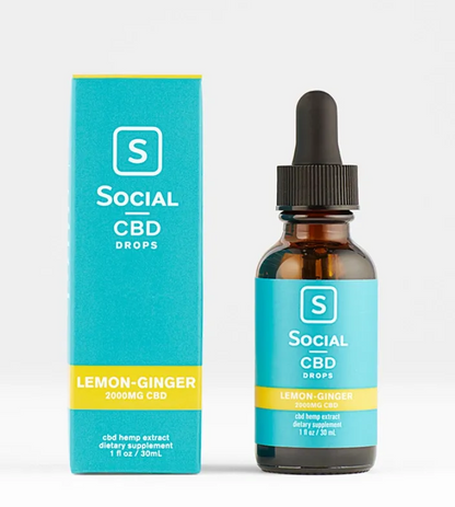 Social CBD- 1000mg Tintura "Limón-Jengibre"