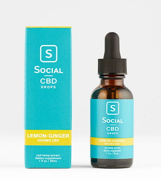 Social CBD- 1000mg Tincture "Lemon-Ginger"