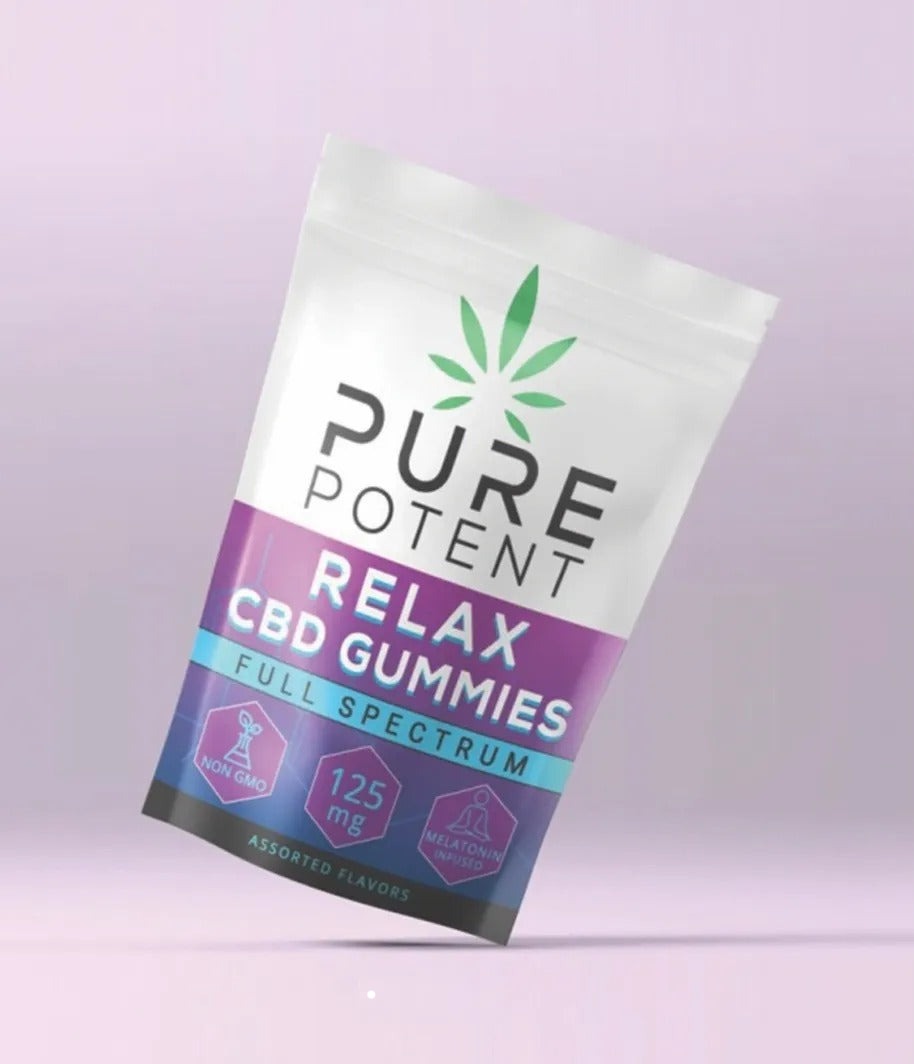 Bag of Pure Potent Relax CBD Gummies